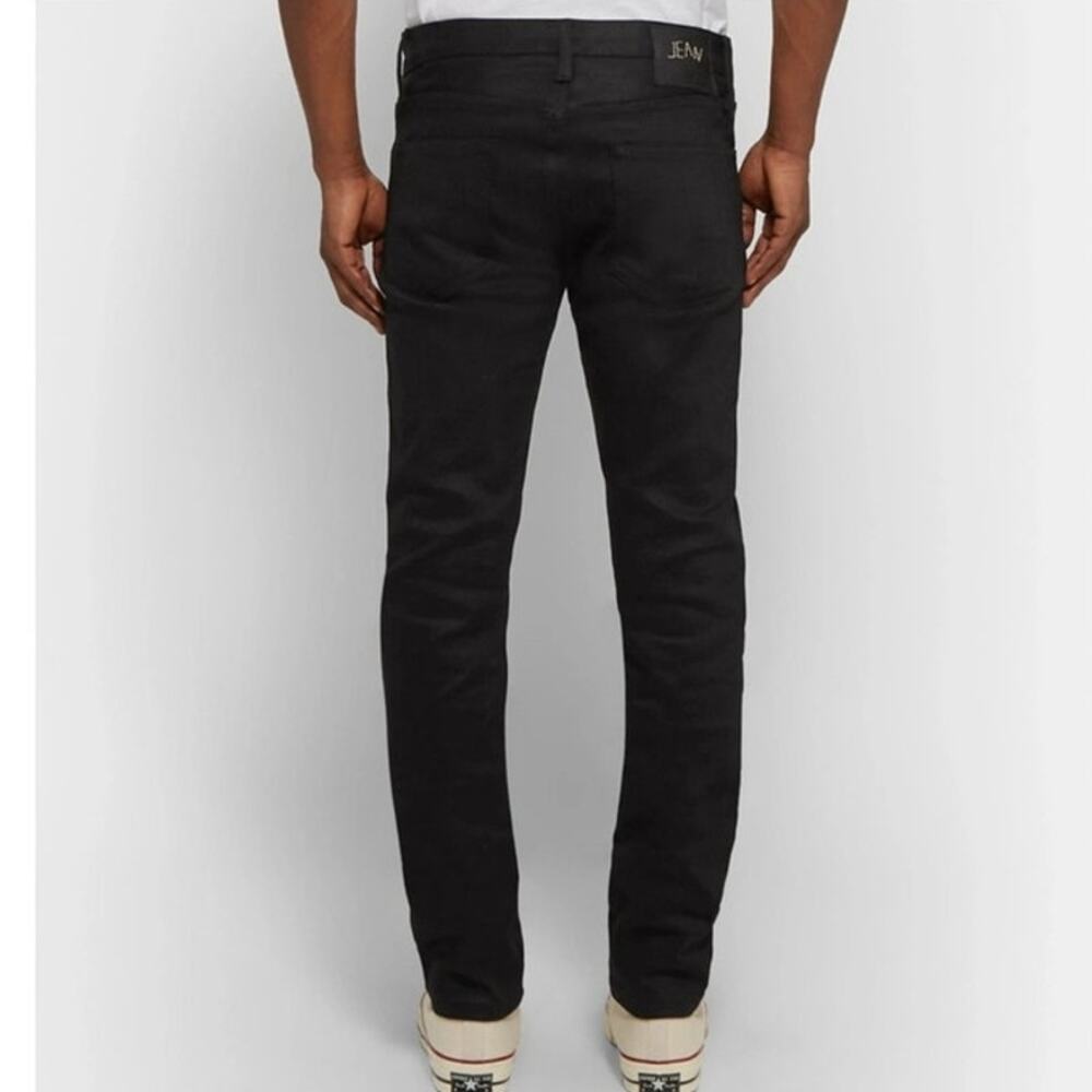 Jean Shop Jim Stretch Selvedge Jeans in Raw Black Size 33
